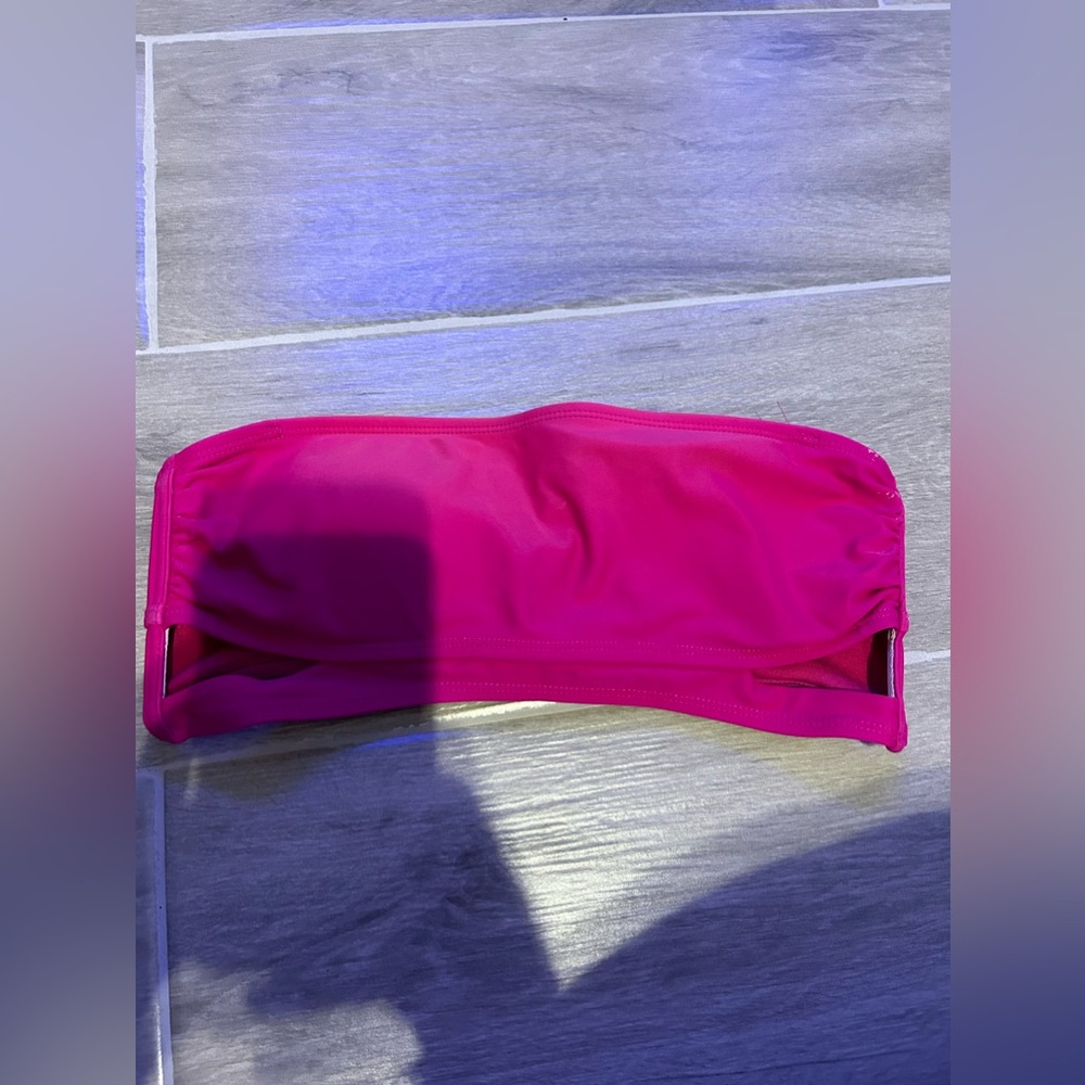 Pink/purple L tub top bathing suits